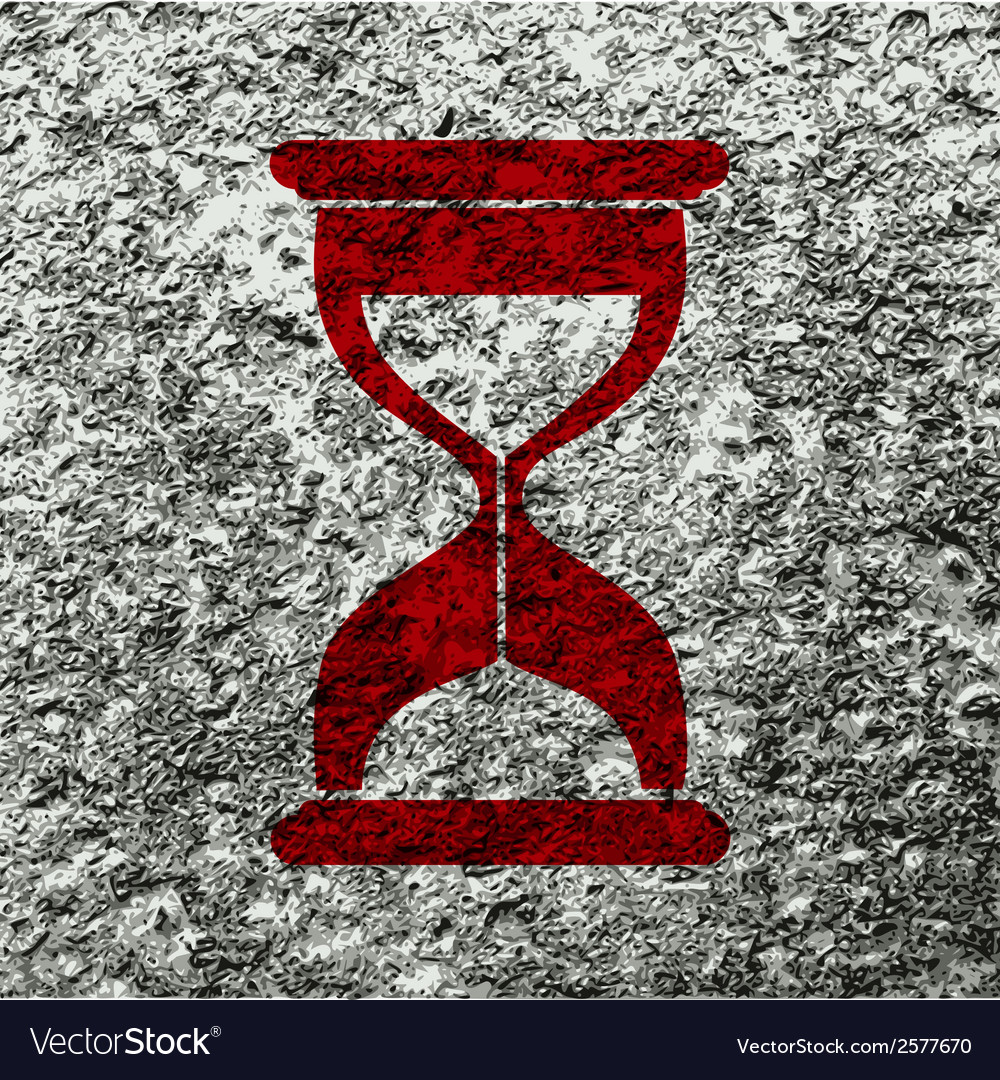Sand clock glass timer flat modern web button
