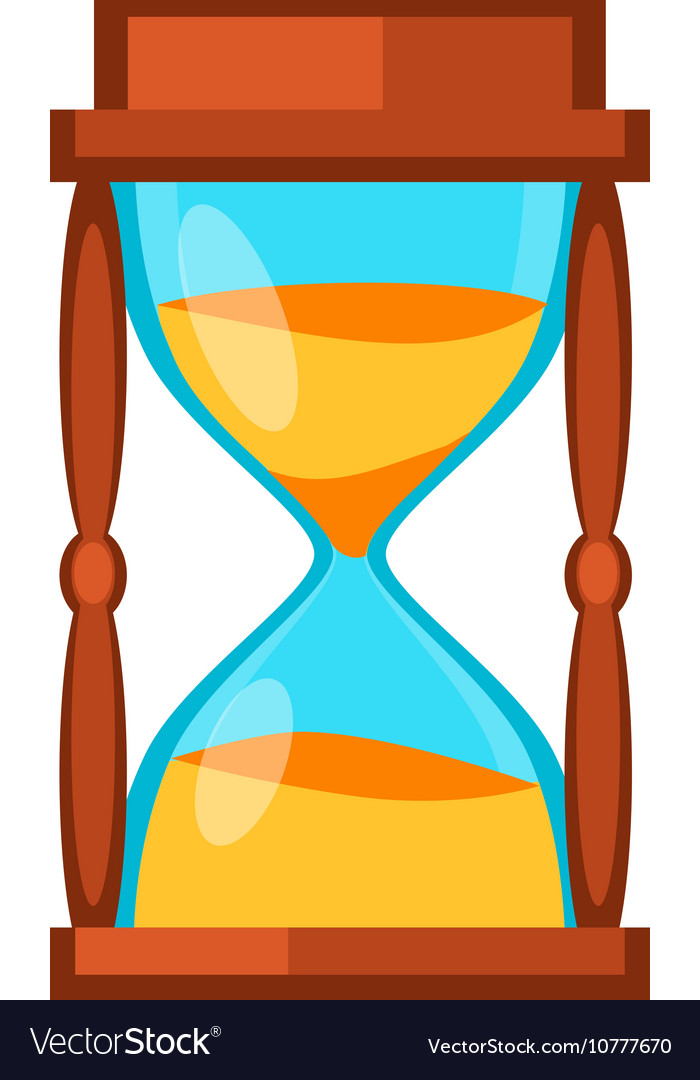 Sand clocks isolated Royalty Free Vector Image