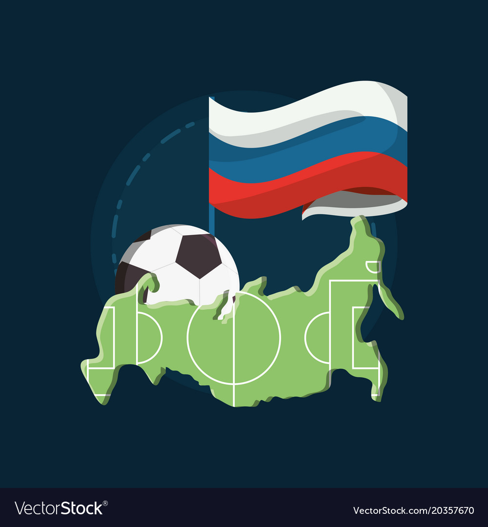 Soccer world cup russia design