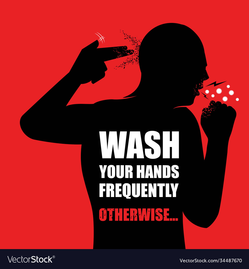 Wash your hands campaign poster copy space