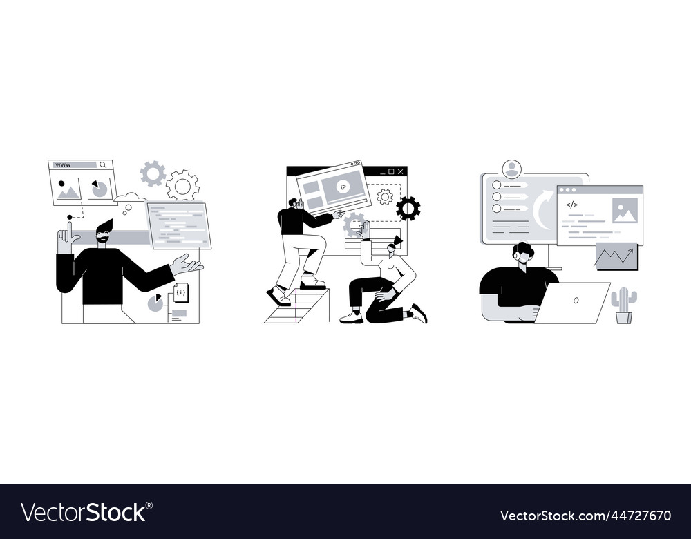 Webpage programming abstract concept