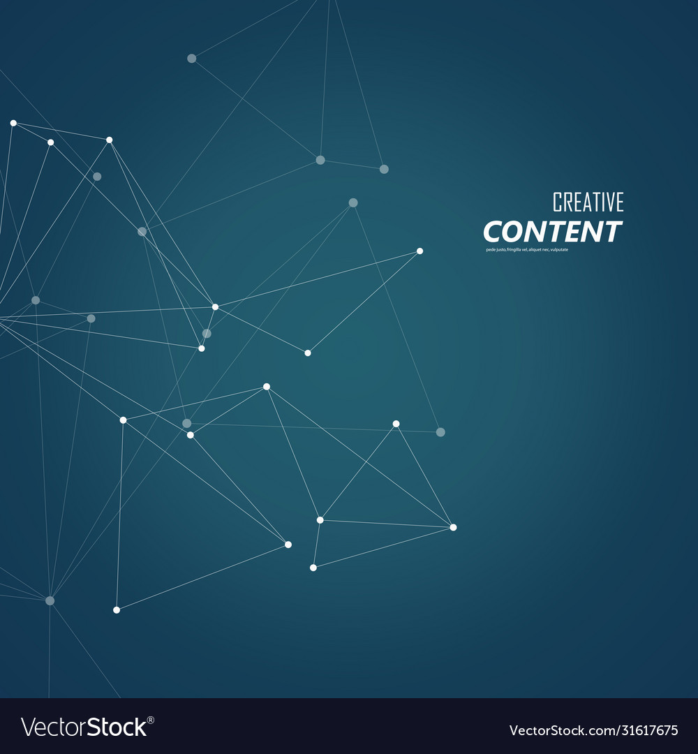Abstract connection structure on dark background vector image Abstract connection structure on dark background