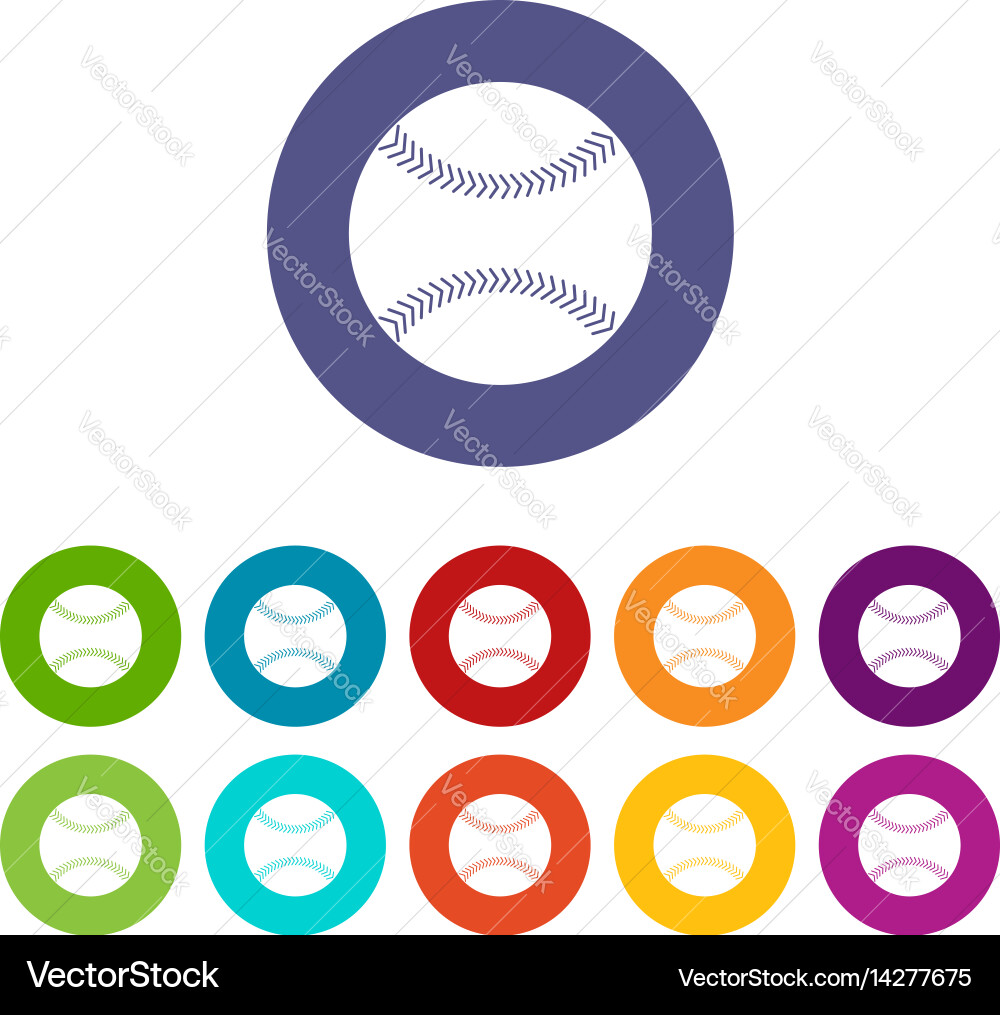 Cap icons set flat Royalty Free Vector Image - VectorStock