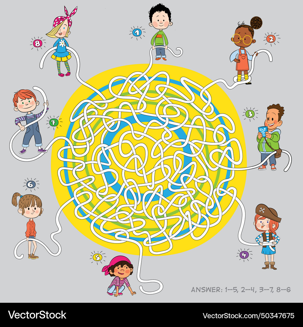Circle maze Royalty Free Vector Image - VectorStock