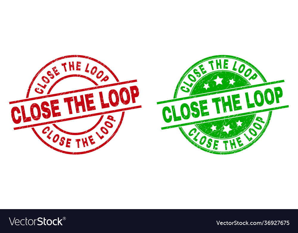 Close the loop round stamps using corroded style