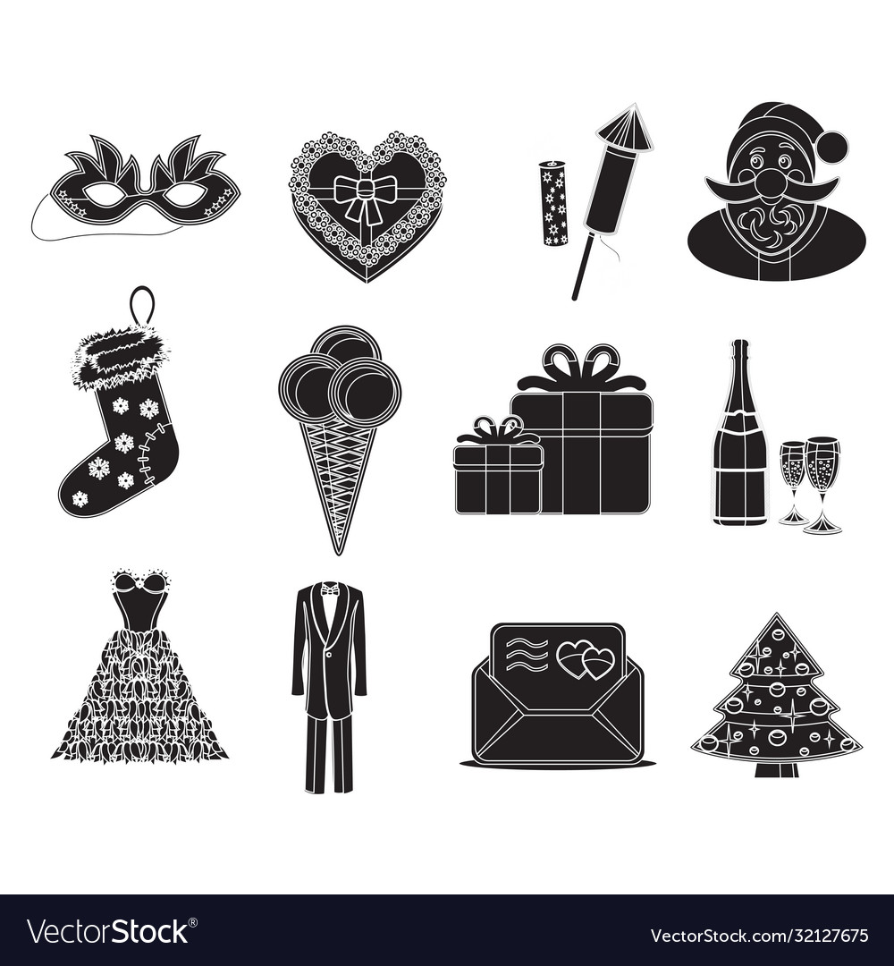 Collection icons for web design isolated on white