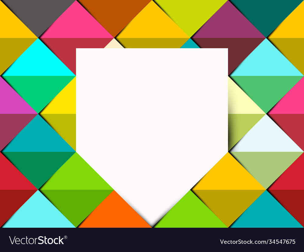 Colorful square papers on background with blank