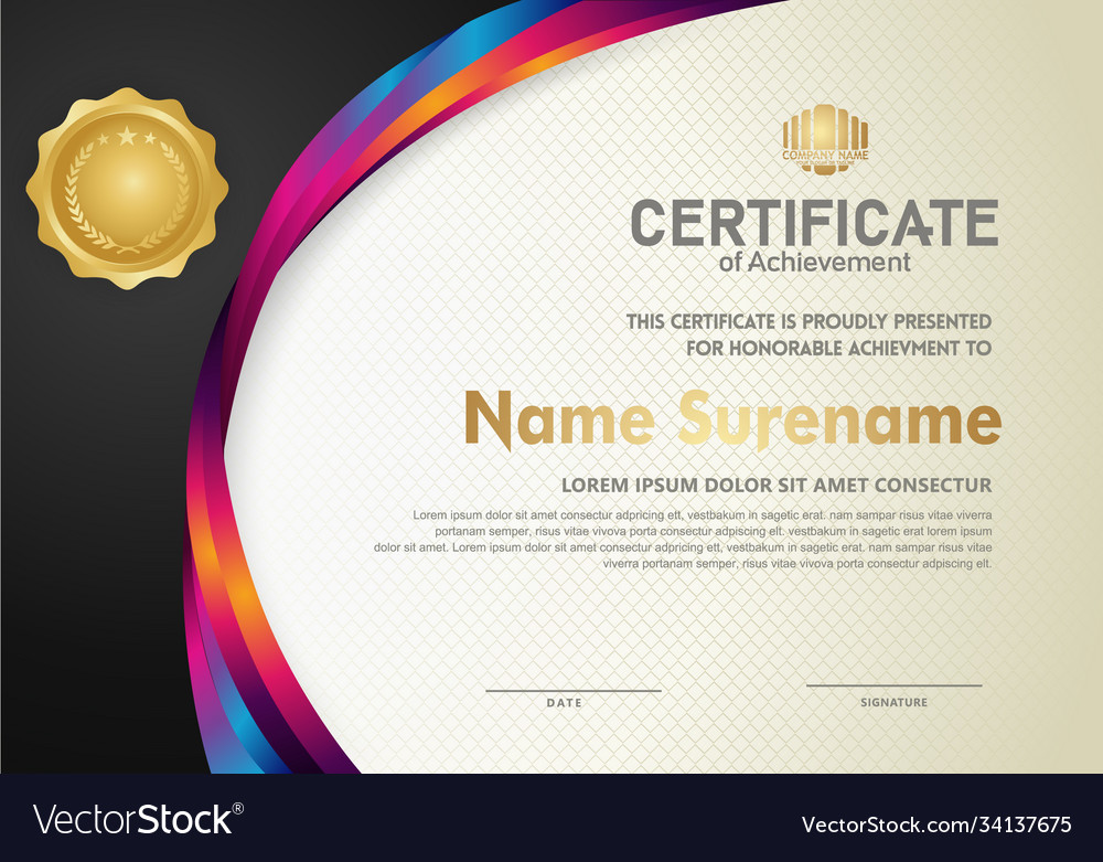 Elegant and futuristic certificate template