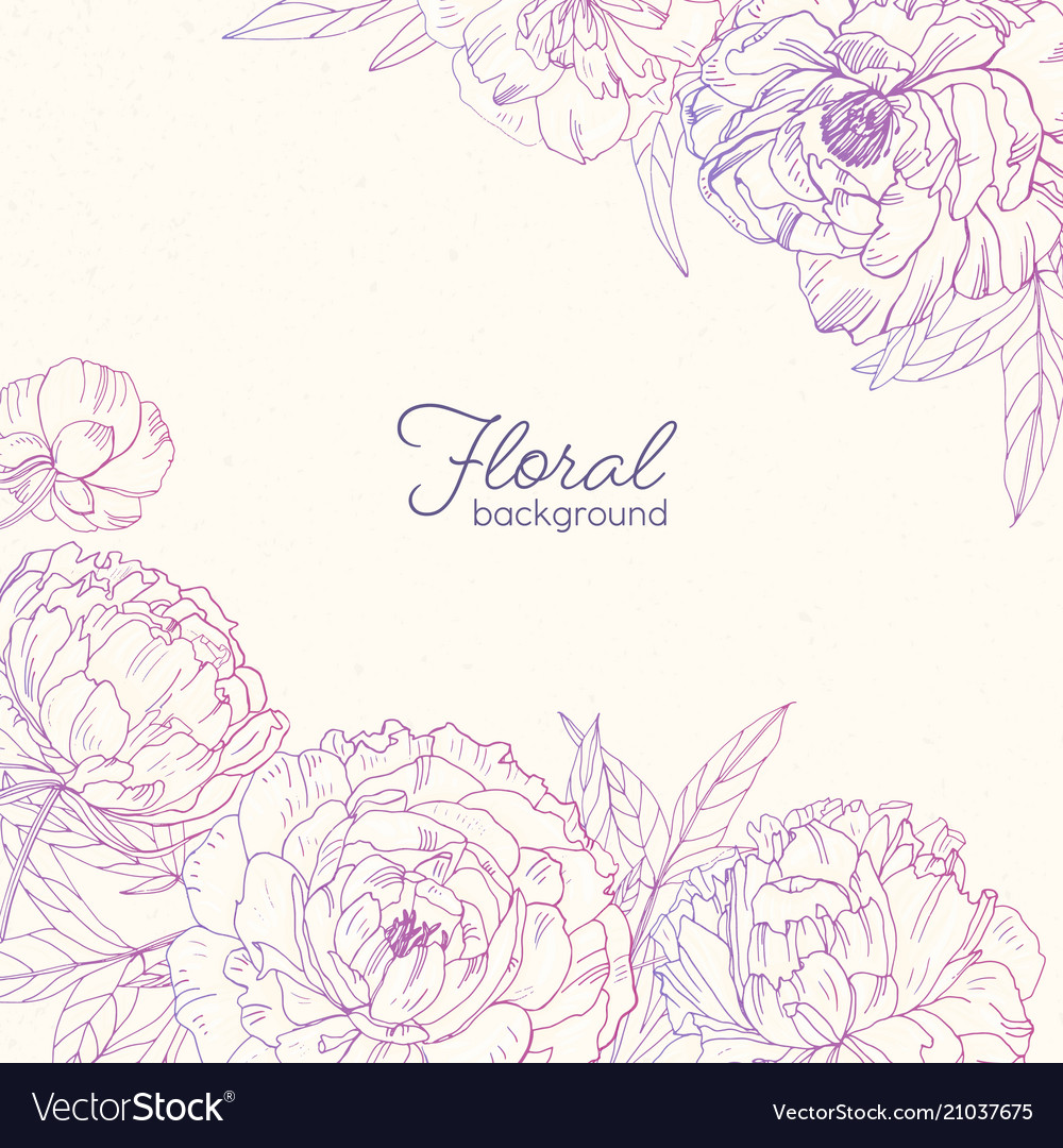 Elegant Peony Floral Backdrop