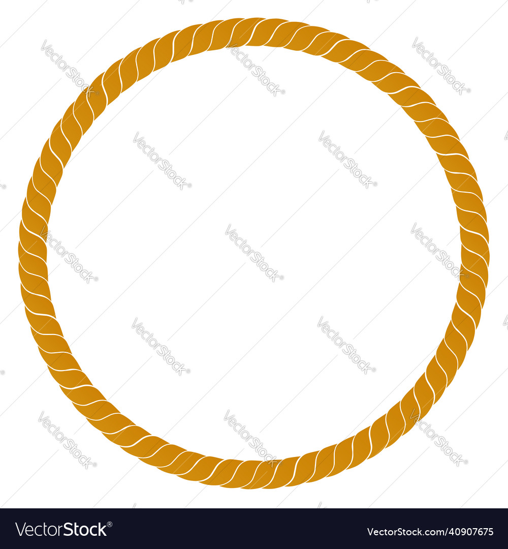 Golden Rope Circle Frame