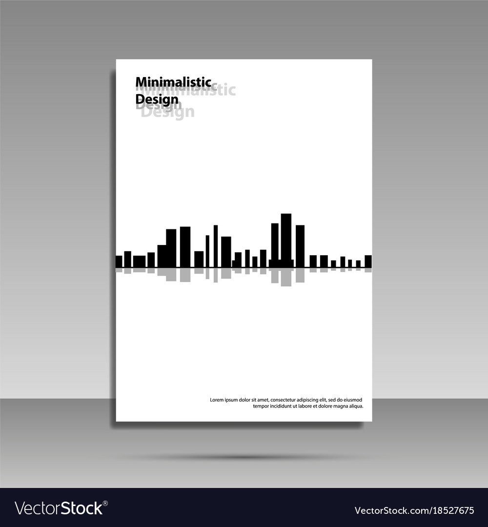 minimalist design black and white brochure vector image