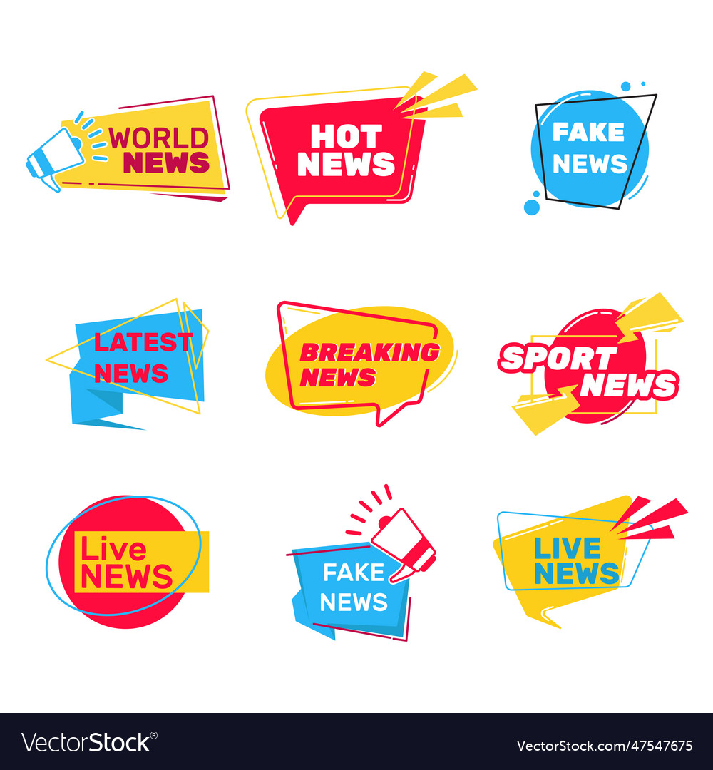 News logo set Royalty Free Vector Image - VectorStock