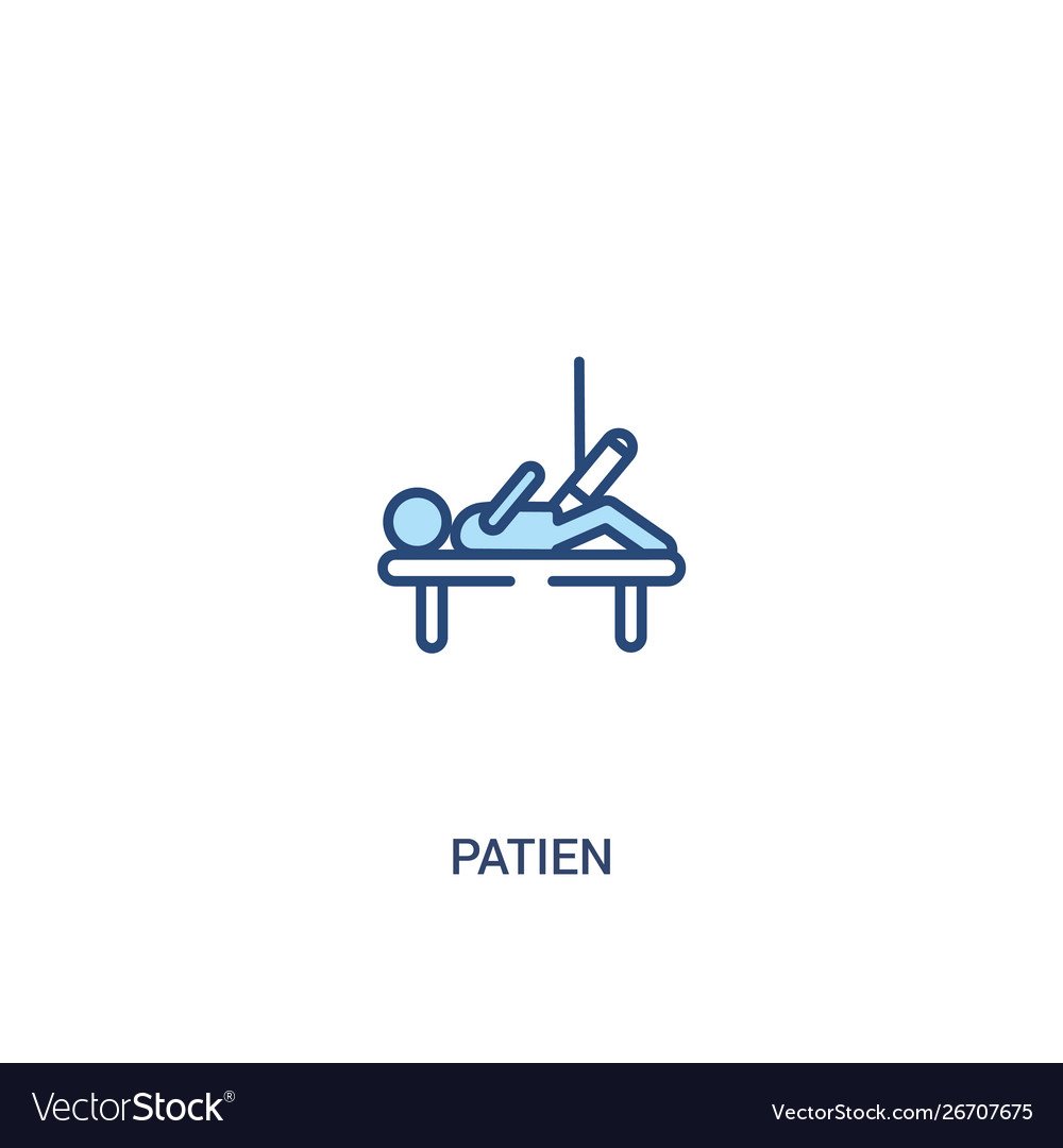 Patien concept 2 colored icon simple line element vector image Patien concept 2 colored icon simple line element