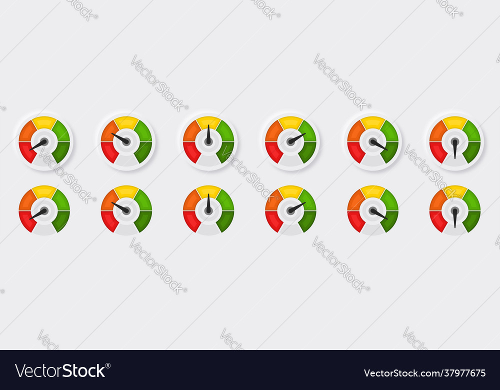 Set template neo button speed vector image Set template neo button speed