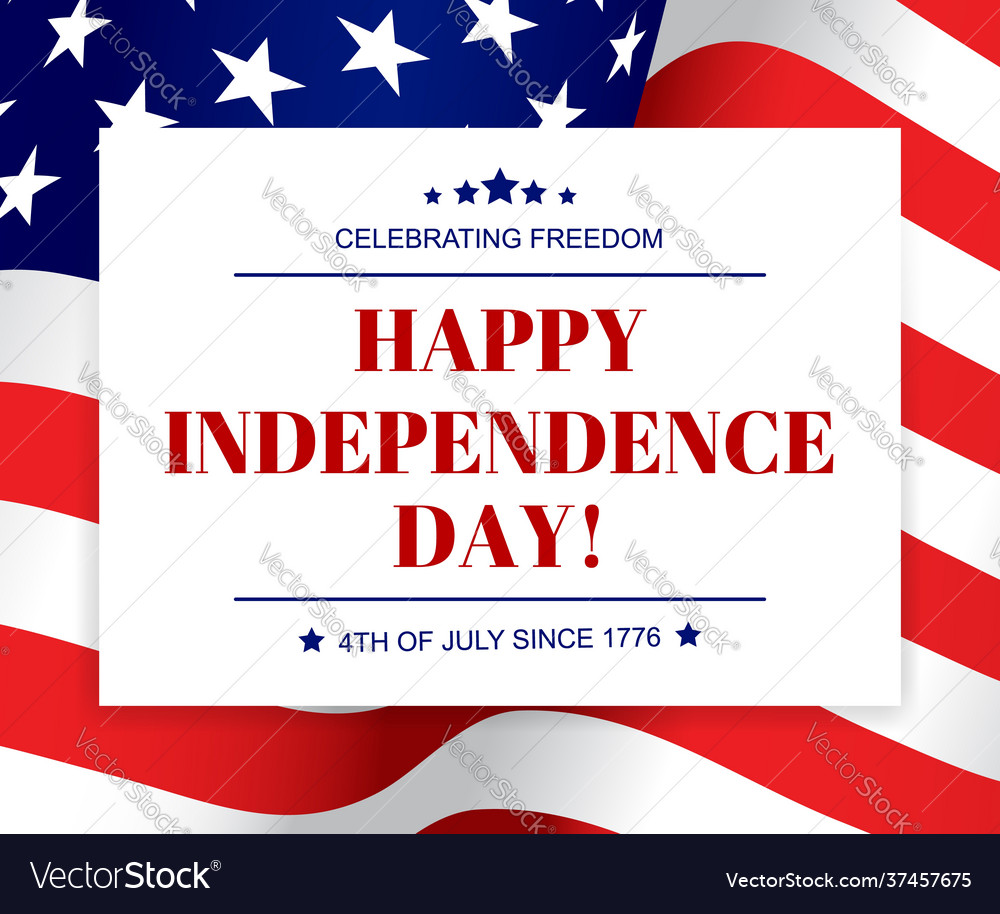 Usa independence day greeting card Royalty Free Vector Image