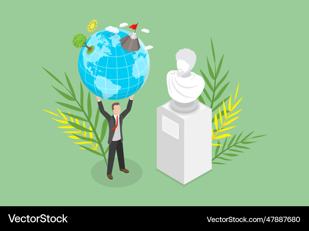 3d isometric flat conceptual Royalty Free Vector Image