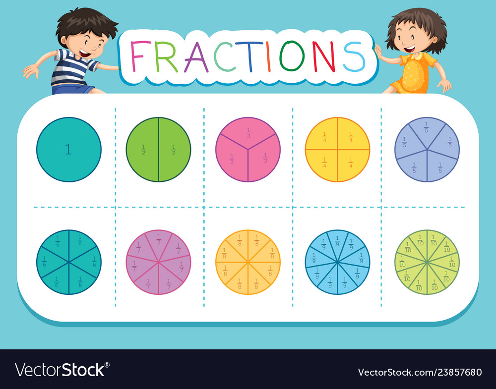 A Math Fractions Worksheet Royalty Free Vector Image a-math-fractions-worksheet-royalty-free-vector-image