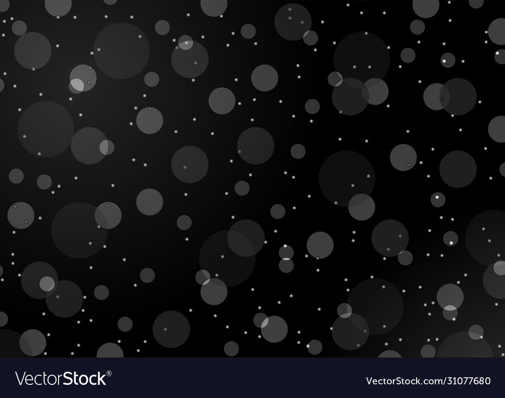 Abstract black background with light bokeh
