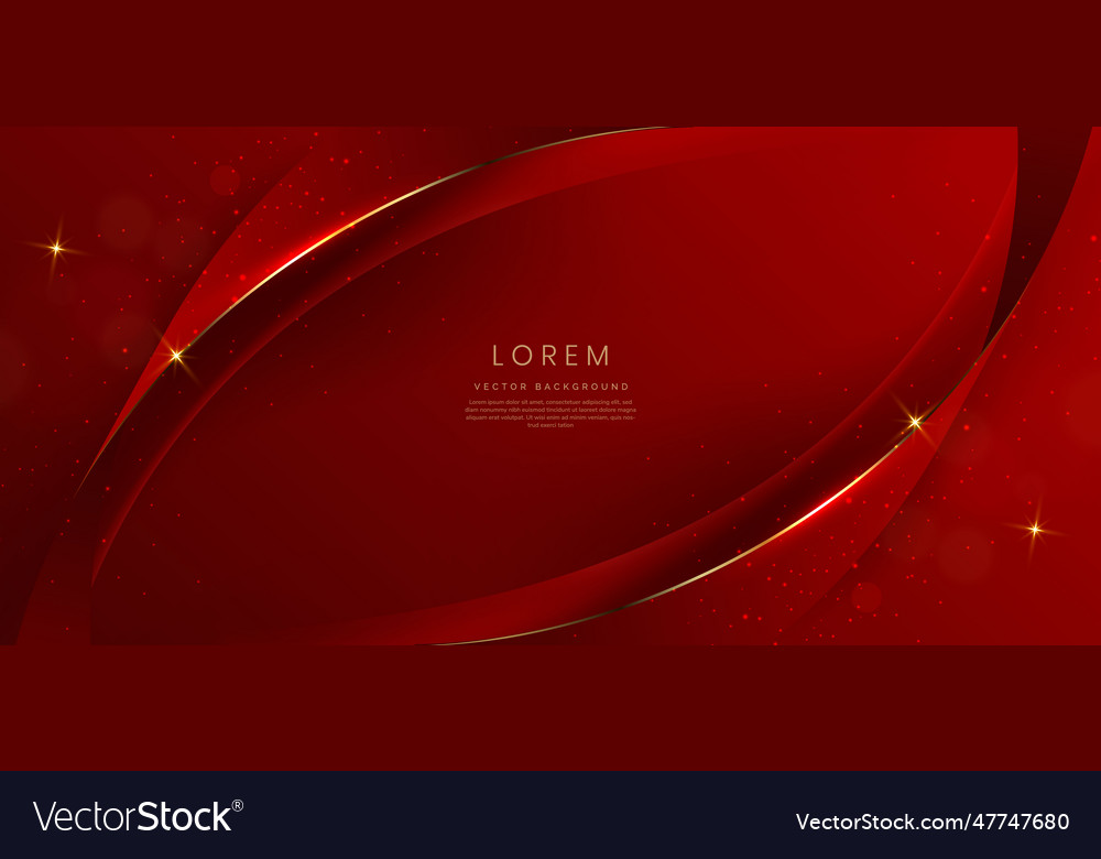 Abstract curved red shape on background