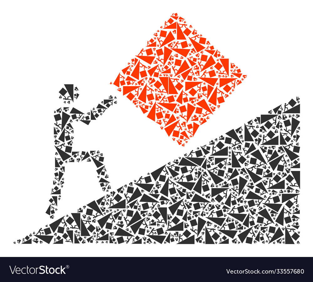 Absurd work mosaic self recursion icons vector image Absurd work mosaic self recursion icons