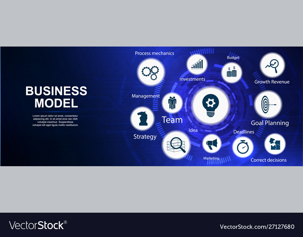Business Model Banner Royalty Free Vector Image