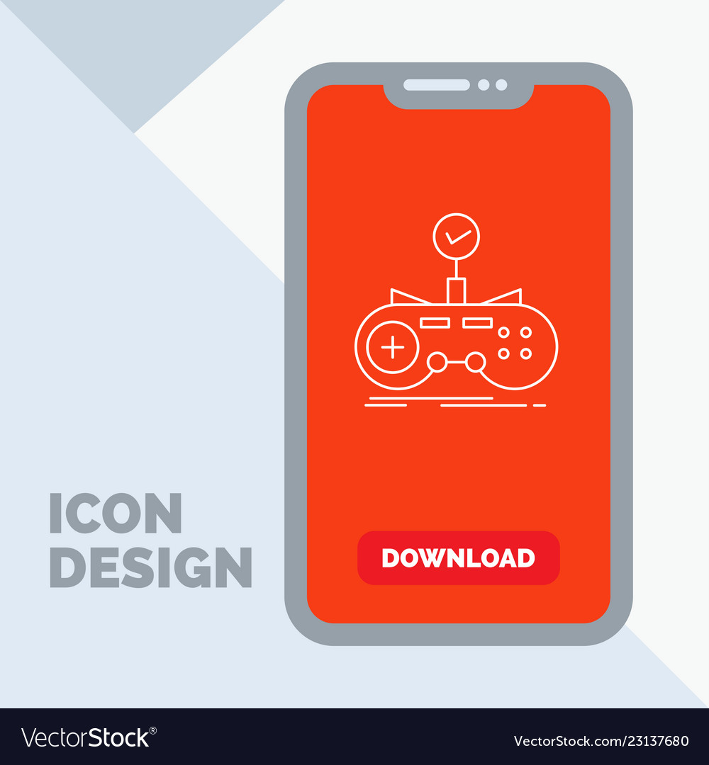 Check controller game gamepad gaming line icon vector image Check controller game gamepad gaming line icon