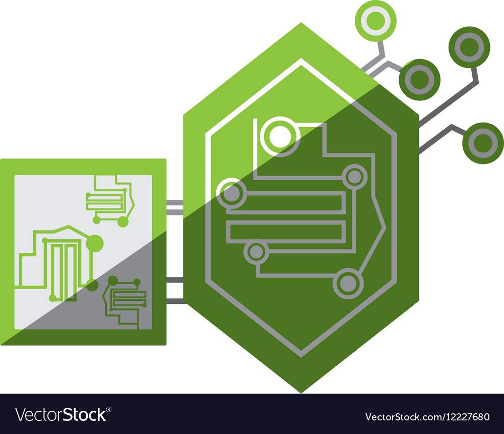 Computer circuit hexagon electronic component