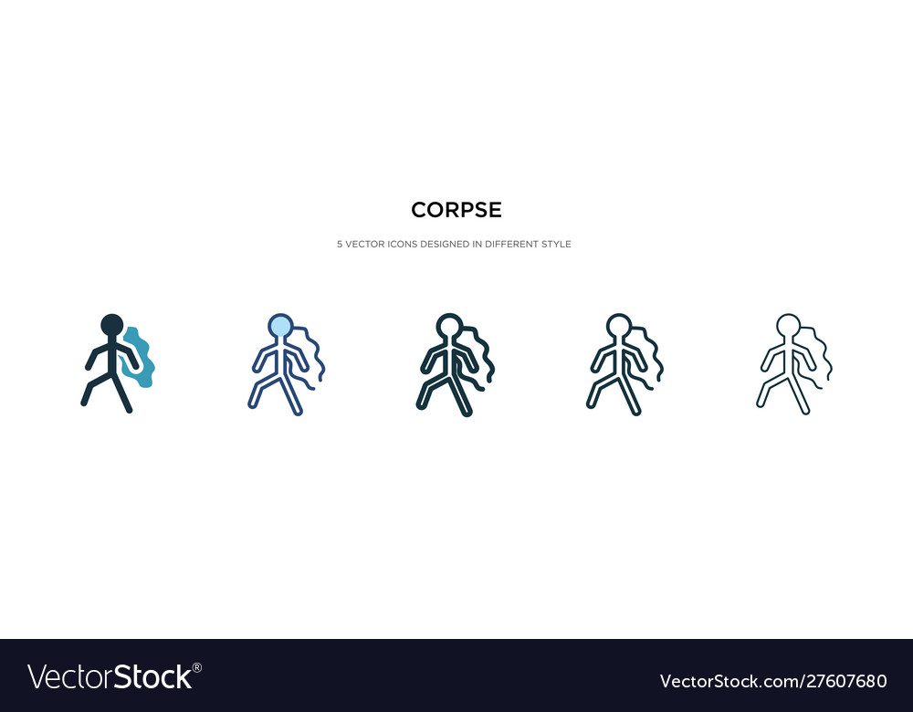 Corpse icon in different style two colored