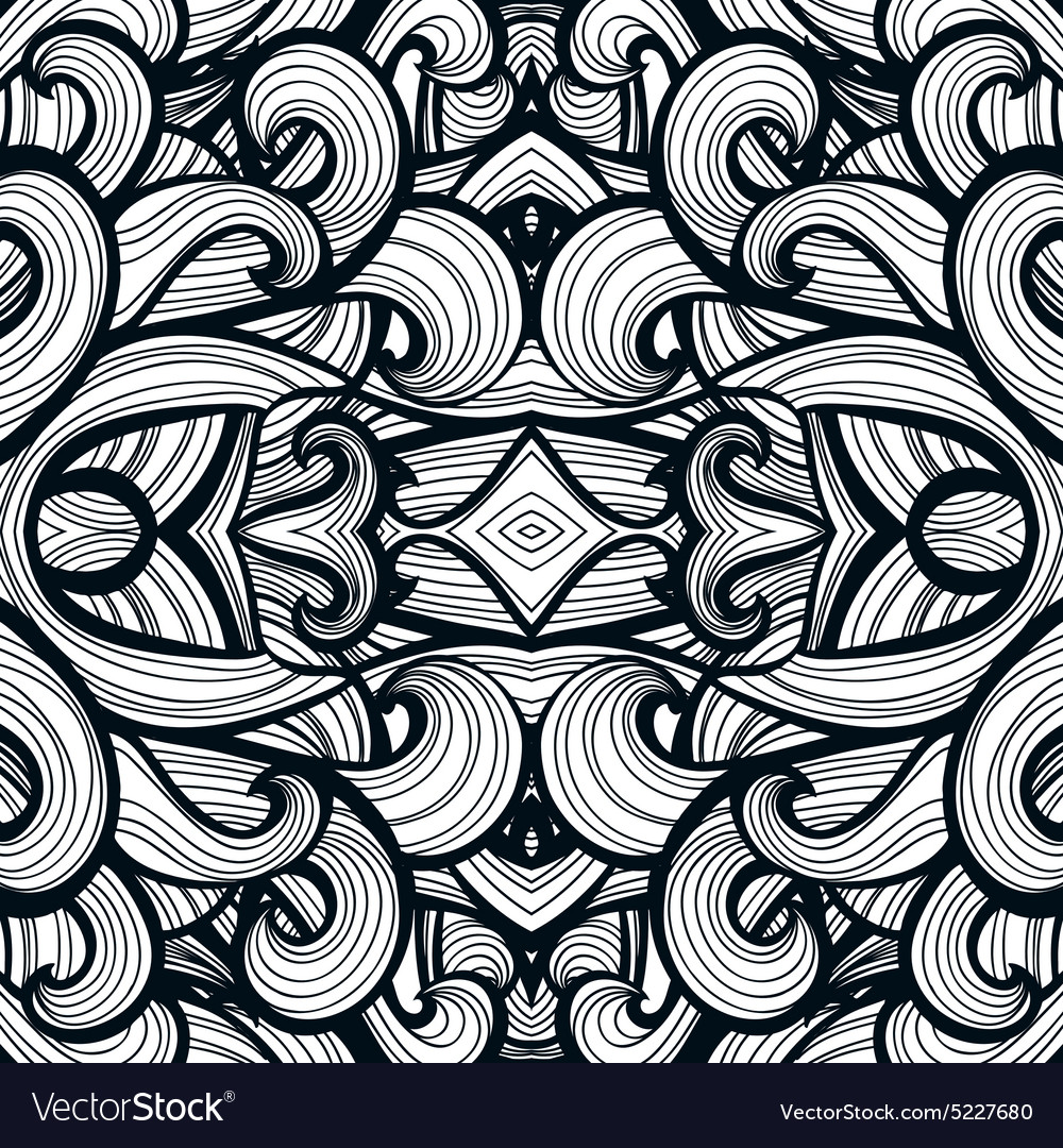 Curl abstract pattern with multicolored waves