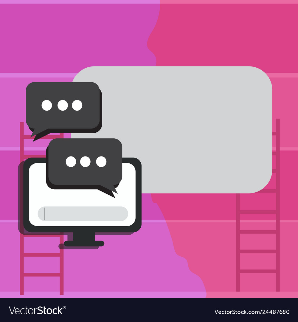 Desktop computer monitor screen with progress bar vector image Desktop computer monitor screen with progress bar
