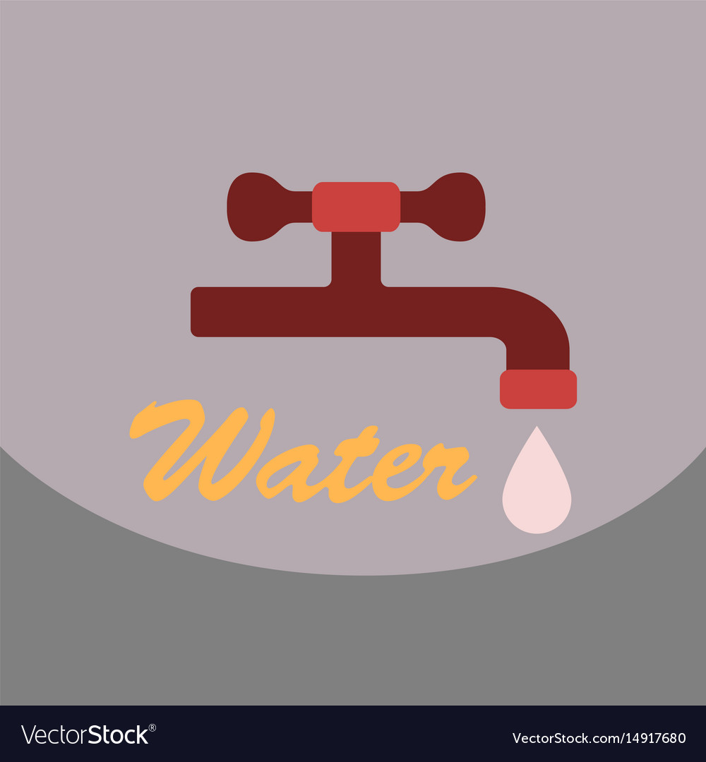 Dripping tap with drop line icon for web mobile
