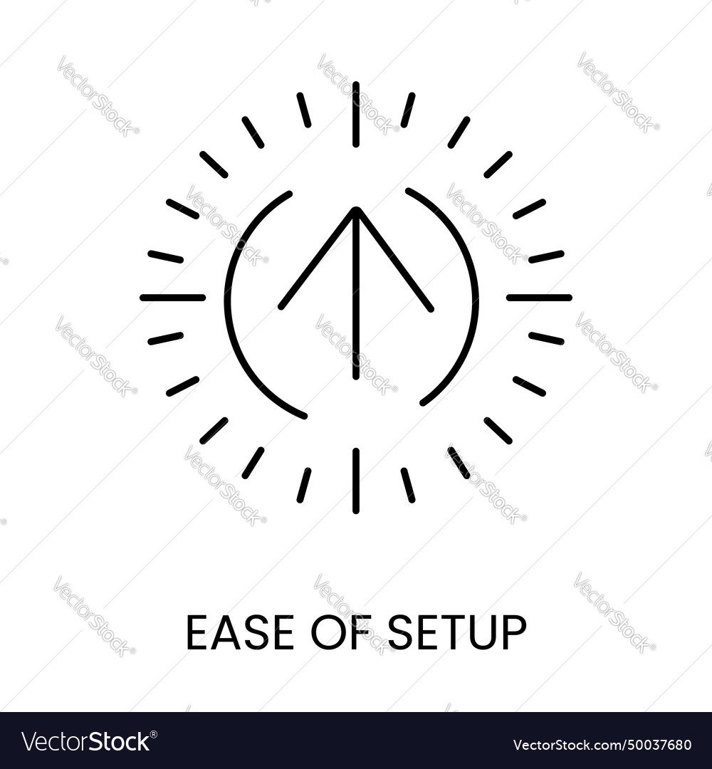 Easy to set up setup linear icon