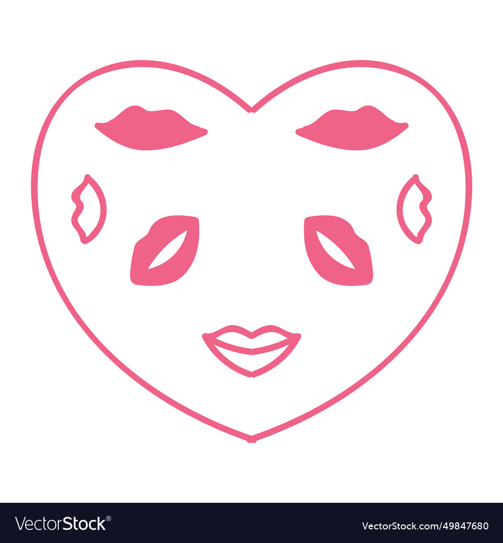 Heart with an openwork pattern open Vector Image Heart with an openwork pattern open