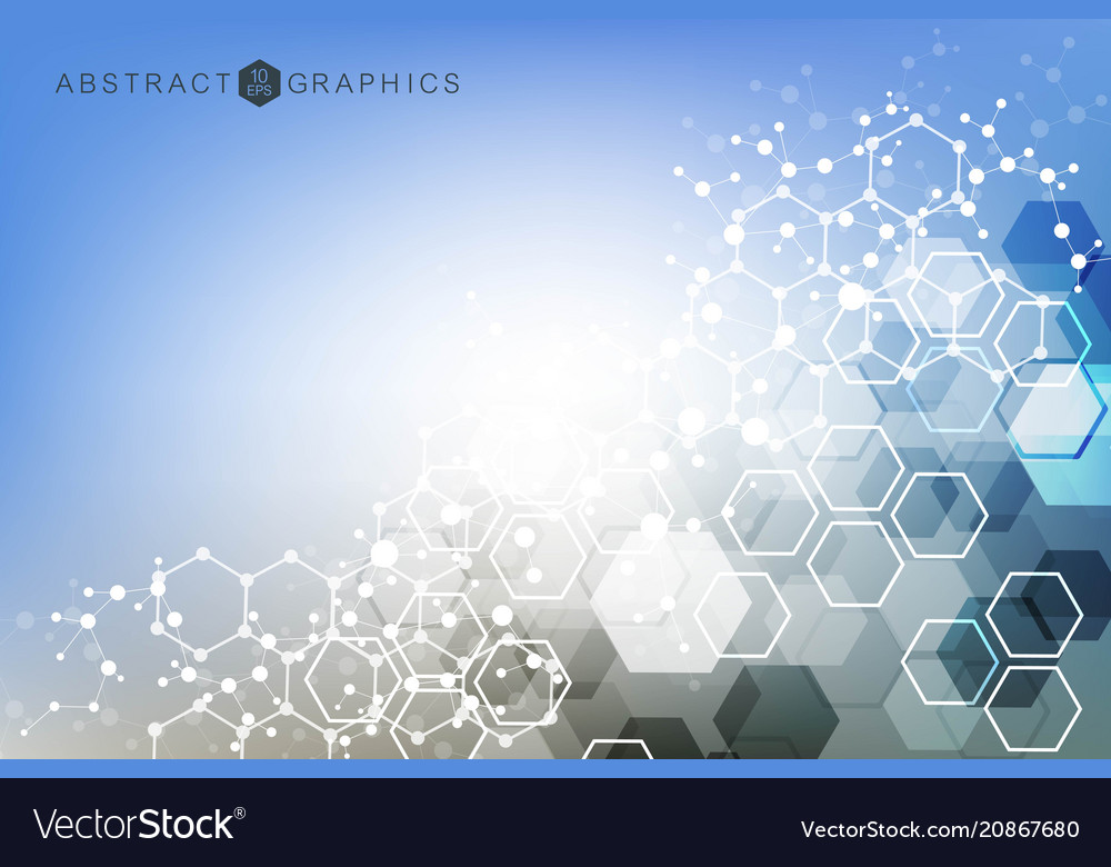 Hexagonal abstract background big data