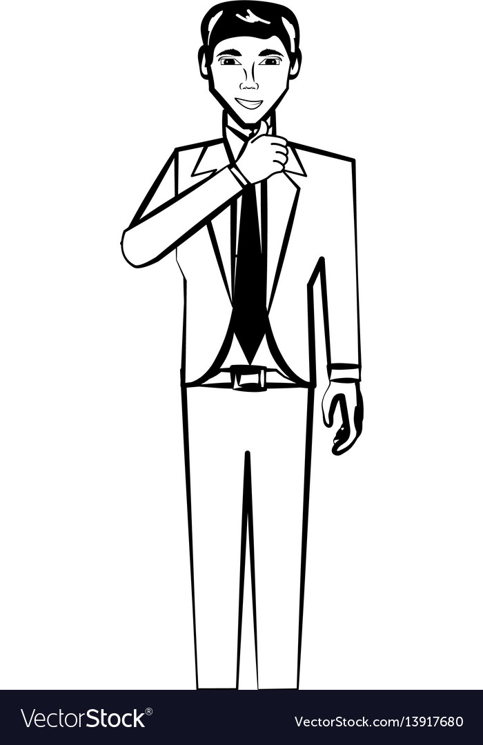 Man character posture line
