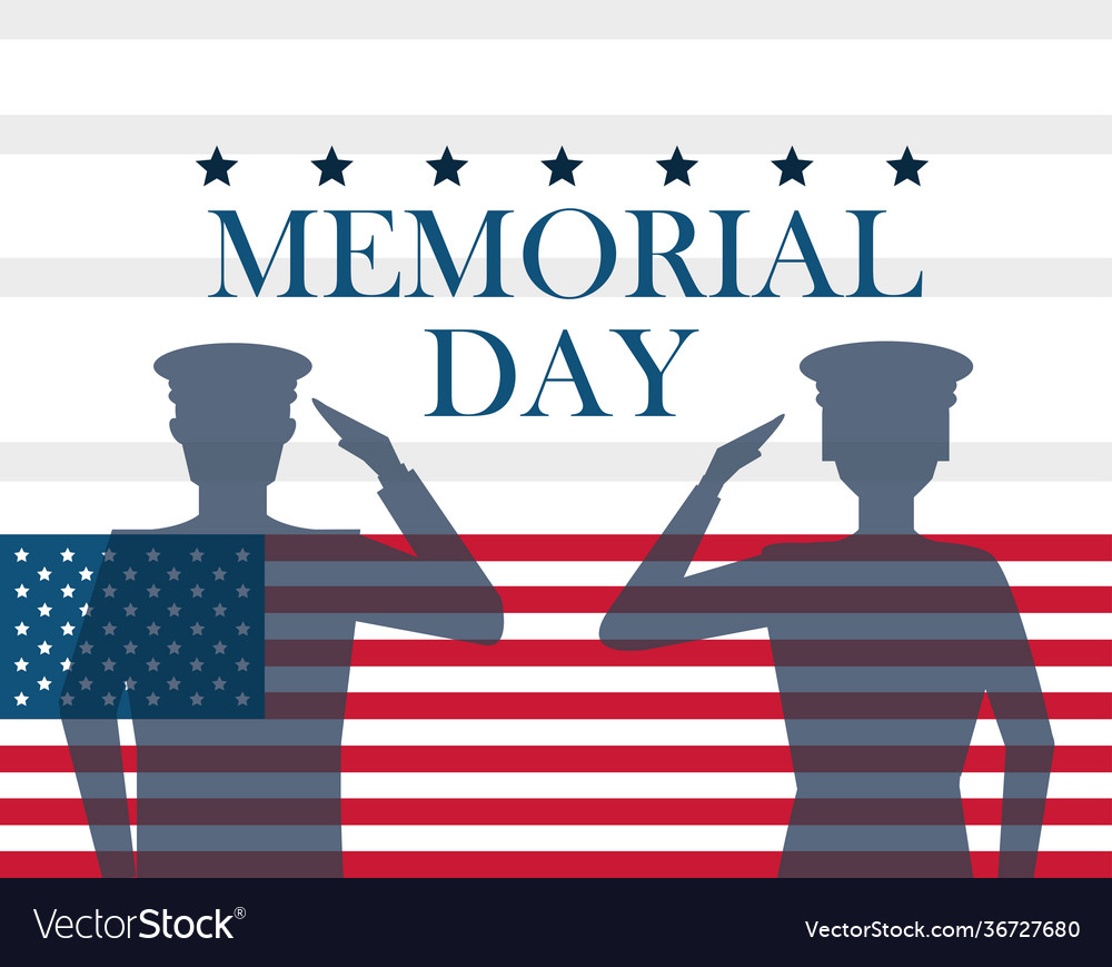 Memorial day card Royalty Free Vector Image - VectorStock