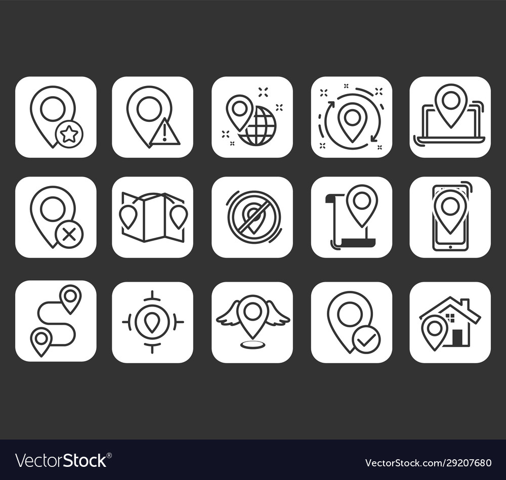 Navigation icons set