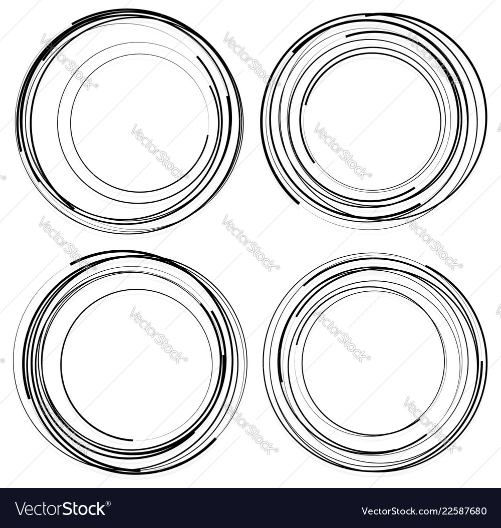 Random konzentrische Kreise von 4 Elementen vector image Random konzentrische Kreise von 4 Elementen