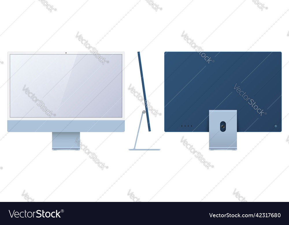 Realistic computer monitor screen