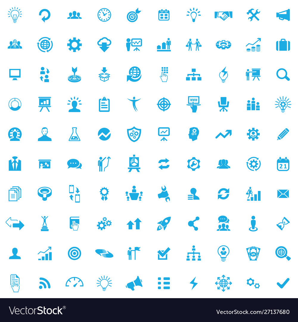 Solution 100 icons universal set for web and ui