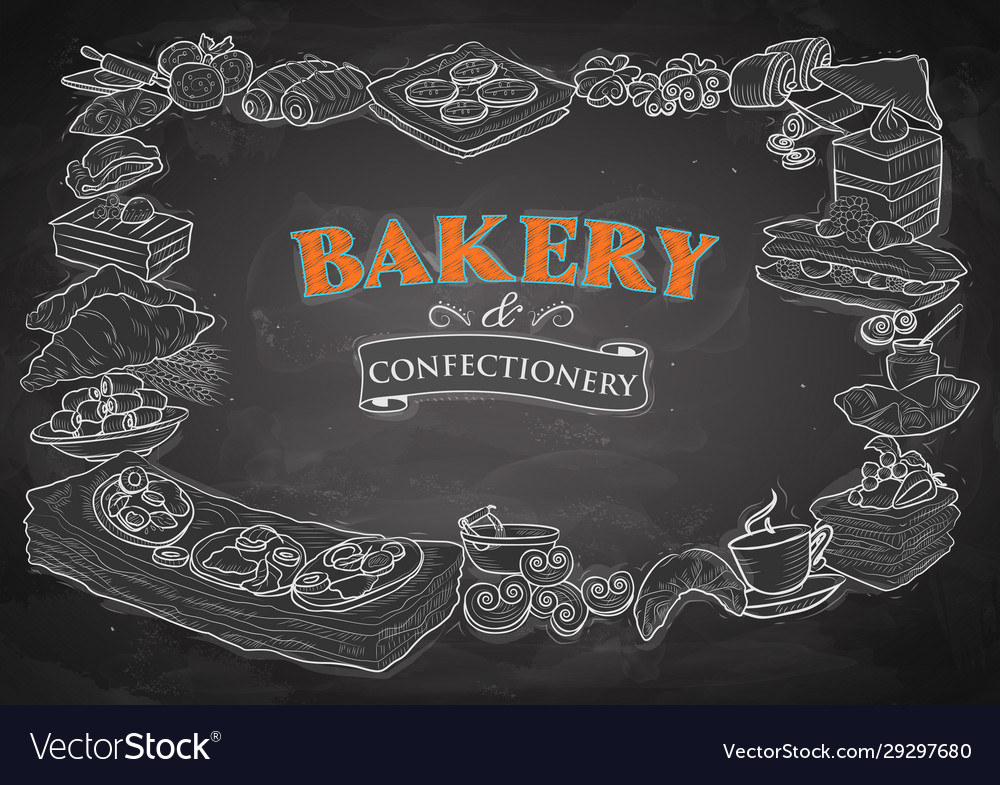 Template different types bakery item