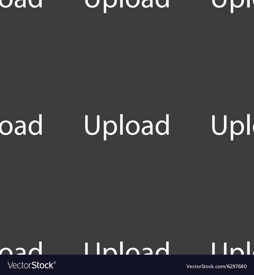 Upload sign icon load symbol seamless pattern