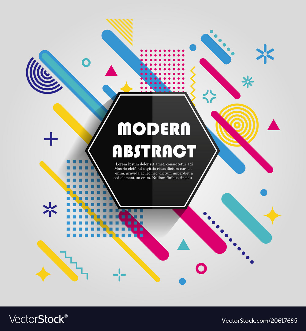 Abstract colorful geometric pattern design vector image Abstract colorful geometric pattern design