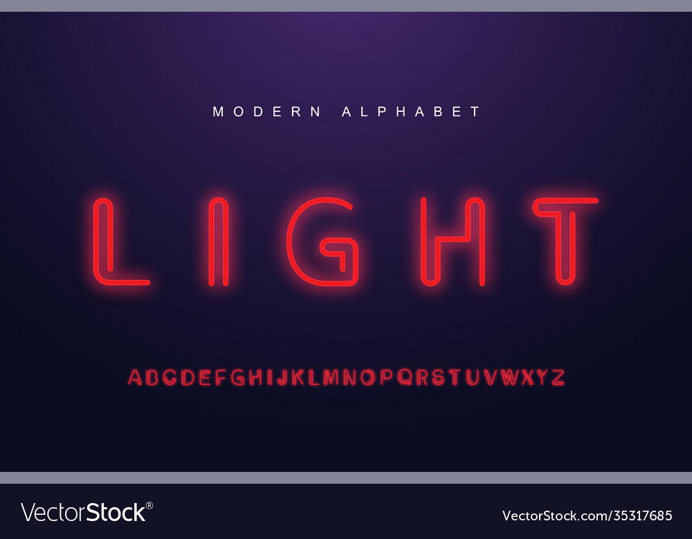 Alphabet font set typography modern style display