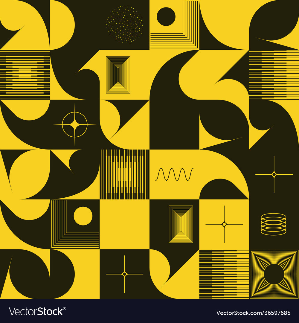 Brutalism design abstract pattern vector image Brutalism design abstract pattern