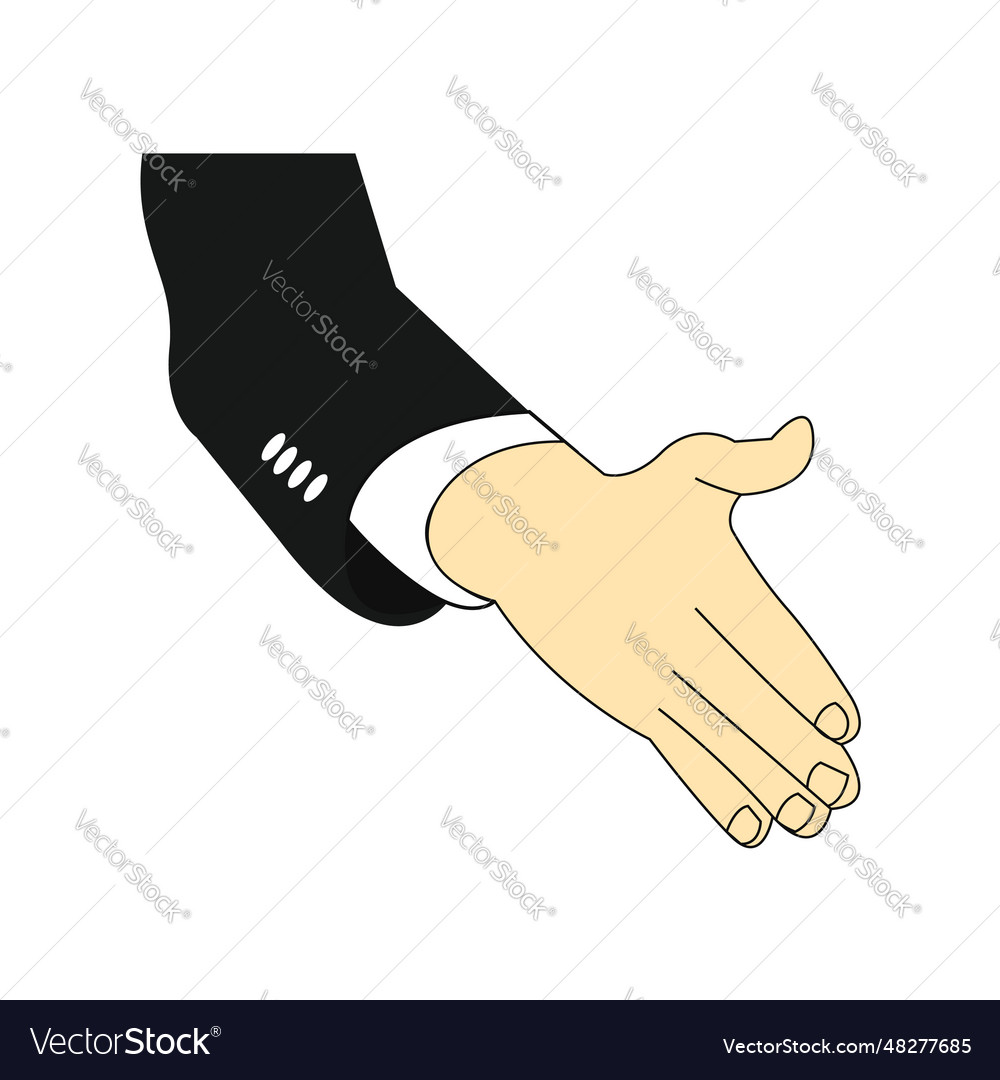 Business handshake Royalty Free Vector Image - VectorStock