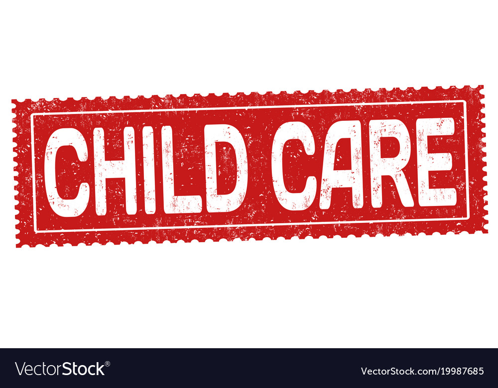 Child care sign or stamp