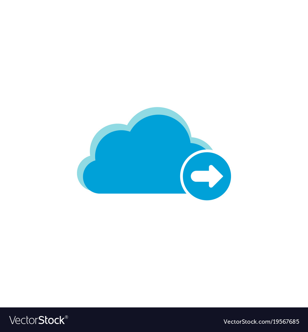 Cloud computing icon arrow right