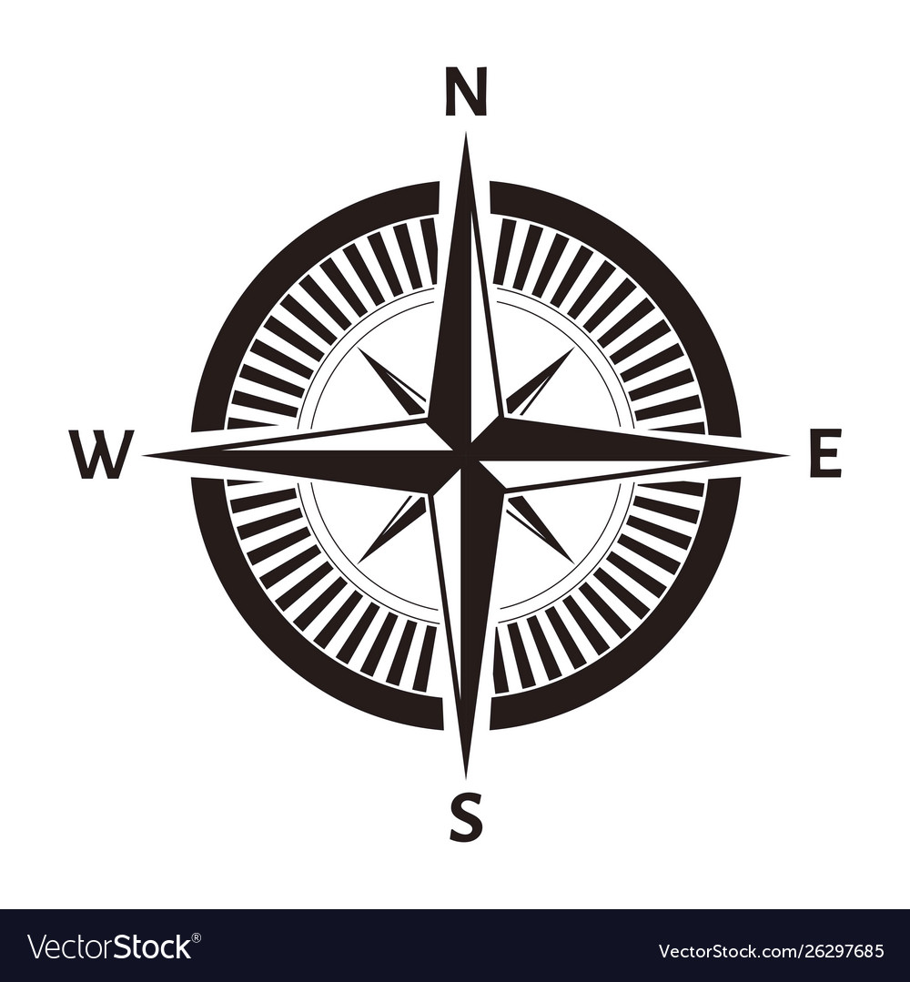 Compass rose wind nautical equipment isolated Vector Image