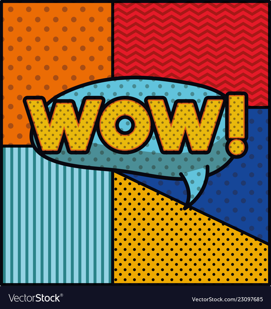 Expression bubble with wow pop art style